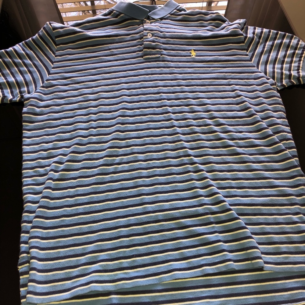 Men’s Blue & Yellow Polo by Ralph Lauren Shirt